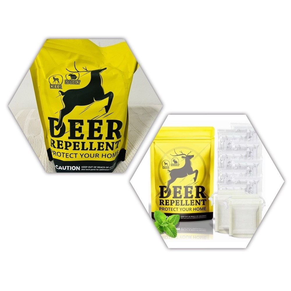Eviicct Deed & Rabbit Repellent 10 Pouches Enclosed Deer Deterrent Keep Away New